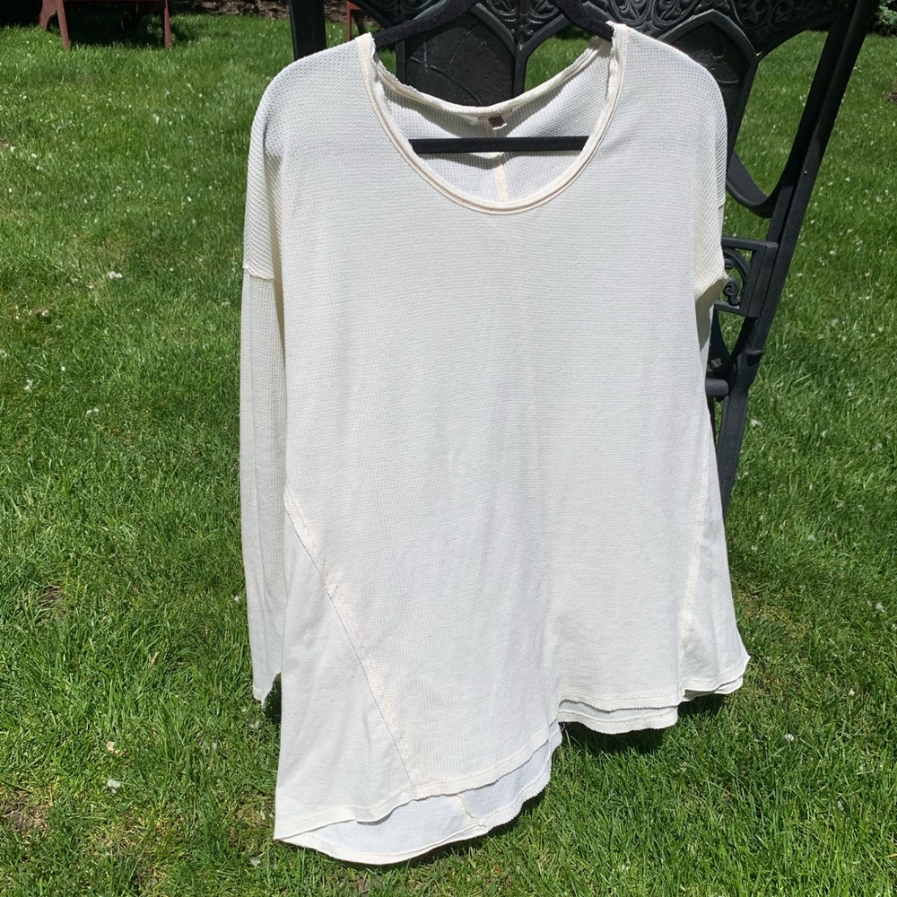 Flowey Nordstrom Long Sleeve Waffle Top